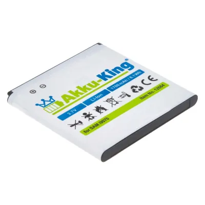 Produktbild von Akku-King 20109483, Akku, Samsung, Schwarz, Weiß, Lithium-Ion (Li-Ion), 1700 mAh, 3,7 V