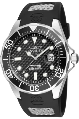 Imagen del producto de Reloj Invicta Pro Diver 12558 para hombre: movimiento de cuarzo, acero inoxidable con esfera negra, 47 mm