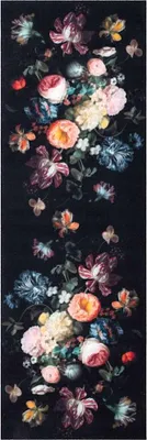 Image de vidaXL Tapis de cuisine noir 180 x 60 cm velours