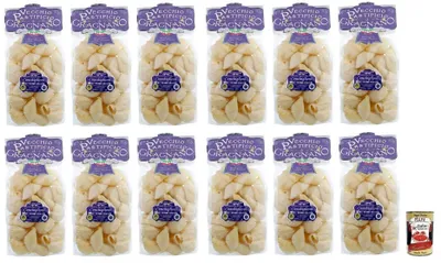 Produktbild von 12x Il Vecchio Pastificio di Gragnano Pasta Conchiglioni Gragnano IGP Nudeln 500g + e Italian Gourmet Polpa di Pomodoro 400g