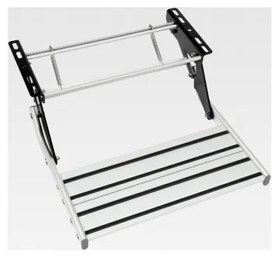 Produktbild von Manuelle RV-Einstiegstufe, Aluminium Trittstufe für Wohnmobile mit 150 kg Tragfähigkeit, faltbares Design für Camper