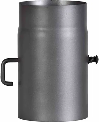 Image de Tuyau de poêle 250 mm, Ø 150 mm, gris Clapet de régulation