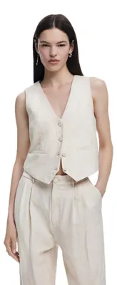 Imagen del producto de Desigual. Chaleco PORTLAND, color beige crudo, talla M