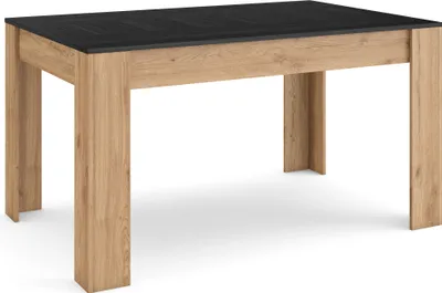 Produktbild von Esszimmertisch, 140x90x76 cm, Für 6 Gäste, Stubentisch, Schwarz Eiche