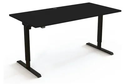 Produktbild von STIER Elektrisch höhenverstellbarer Schreibtisch 501-20 160 x 80 cm Schwarz Schwarz