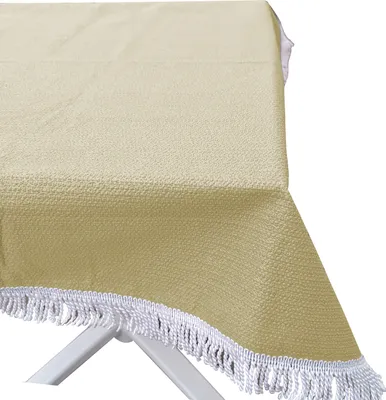 Produktbild von Grasekamp Gartentischdecke 160x250cm oval  Beige Weichschaum Witterungsbeständig  Wetterfest geschäumt  Pflegeleicht  abwaschbar