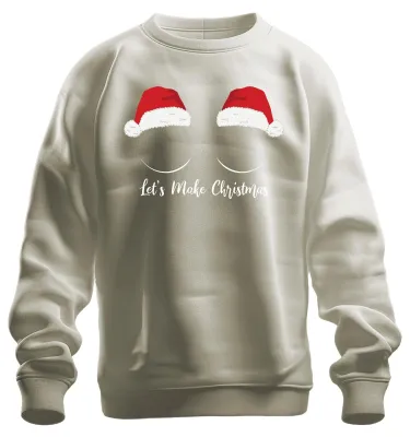 Obrázok produktu pre Let's Make Christmas - Vianočný darček Vianočná mikina Uni pulóver, Nature, S