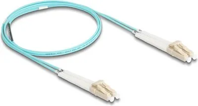 Produktbild von Delock LWL Kabel LC Duplex zu LC Duplex Multimode OM3 winkelbar 0,5 m