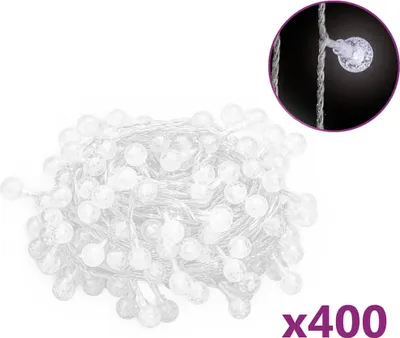 Obrázok produktu pre vidaXL Svetelná reťaz gule 40 m 400 LED studená biela 8 funkcií