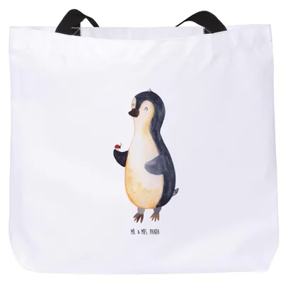 Produktbild von Mr. & Mrs. Panda Reisetasche Pinguin Marienkäfer - Weiß - Geschenk, Laptoptasche, Freude, studententasche, Tote Bag, Kleine Wunder, Tasche, Liebe, Aufmerksam