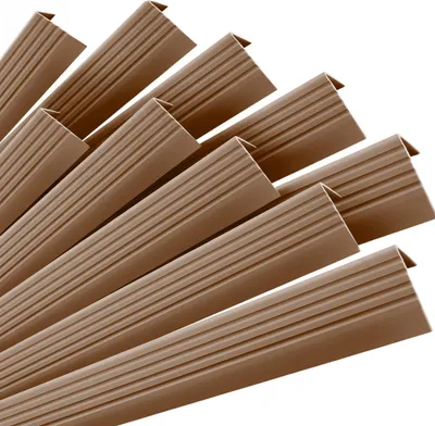 Produktbild von Set: Rutschfeste Treppenprofile mit Kleber, braun, 50x42 mm, 100 cm, 50x42 mm, 100 cm - Quest