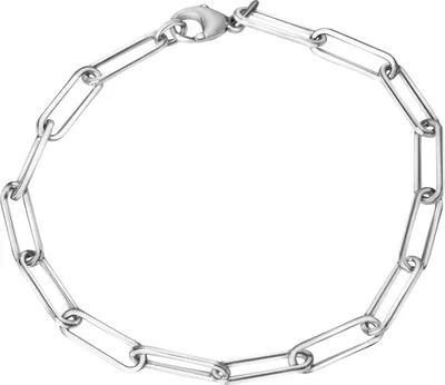 Zdjęcie produktu dla Bransoletka V 925/- srebrna bransoletka z ogniwami błyszcząca rodowana 21 cm