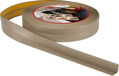 Produktbild von ProfiPVC Weichsockelleiste PVC 18x18mm 5 Meter selbstklebende Abschlussleiste Küche Badezimmer, Messing