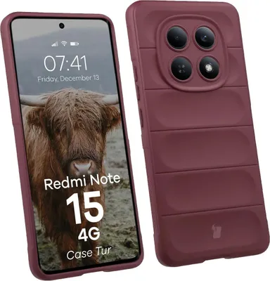 Produktbild von Robuste Handyhülle für Xiaomi Redmi Note 15 4G, Bizon Case Tur, Burgunderrot