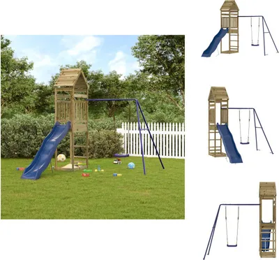 Produktbild von vidaXL Spielturm Imprägniertes Kiefernholz -  Schaukeln & Spieltürme