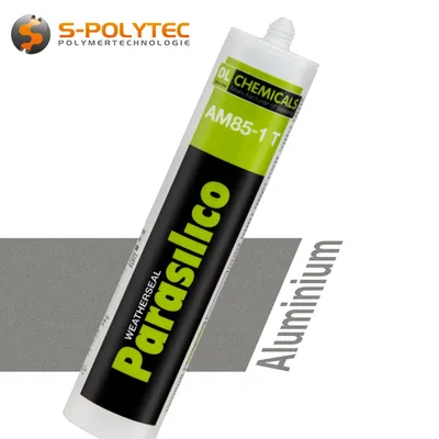 Produktbild von 1x Kartusche, Aluminiumsilber (Metallic) | Profi Silikon Parasilico 310ml Kartuschen Dichtstoff Sanitär, Küchenbereich, Innen-und Außen Bausilikon, Große Farbauswahl
