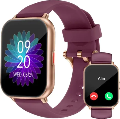 Produktbild von Damen Herren  Smartwatch mit Telefonfunktion,HD-Touch Screen Fitnessuhr mit SpO2-Überwachung Pulsuhr Schlafmonitor Schrittzähler Android IOS