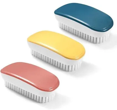 Produktbild von Weiches Kleidung-Bürstchen, Was-Bürstchen, dreiteiliger gefärbter Hand-Bürstel für Schuhe