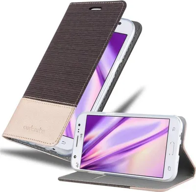 Image de Cadorabo Housse pour Samsung Galaxy J5 2015 Housse en gris Housse pour portable Etui Book Case Cover