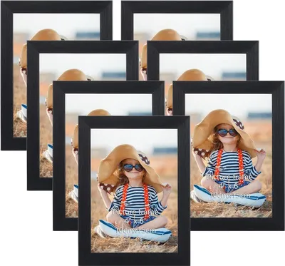 Immagine prodotto di EXYGLO Set di 7 cornici per foto Collage 10x15 cm Nero - Leggero e sottile