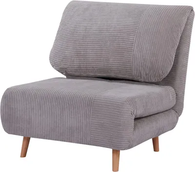 Image de Fauteuil convertible - Canapé-lit - Lit d'appoint - Gris clair - Design multifonctionnel 2 en 1