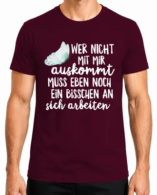 Zdjęcie produktu dla Kto nie może się ze mną dogadać śmieszne powiedzenie sarkazm ironiczna koszulka męska, bordowy, 3XL