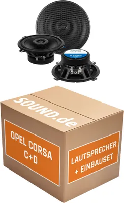 Produktbild von Lautsprecher Boxen Crunch GTS52 - 13cm 2-Wege Koax GTS 52 Auto Einbauzubehör - Einbauset passend für Opel Corsa C + D Tür hinten - justSOUND
