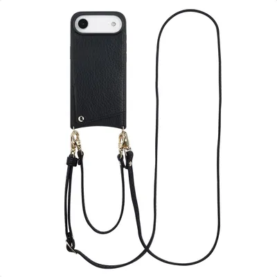 Zdjęcie produktu dla Etui na telefon Selencia Nova z kablem i uchwytem na kartę do Apple iPhone Air - czarny