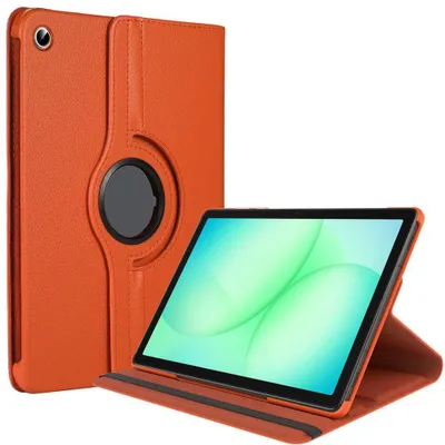 Image de Coque pour Samsung Galaxy Tab A9 Plus / A11 Plus, Protection Etui Rotatif 360° - Orange