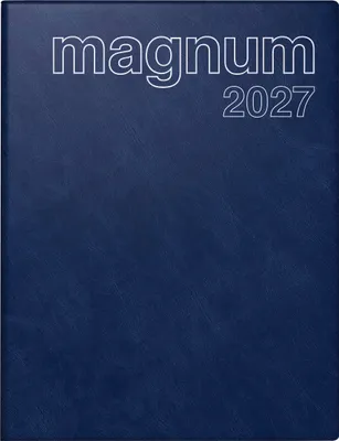 Produktbild von rido/idé 7027042387 Buchkalender Mod. magnum 2027 183×240 mm, Kunststoff, dunkelblau