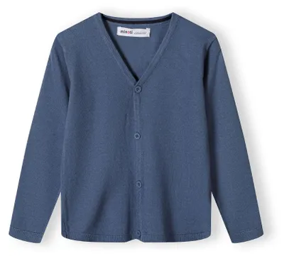 Minoti Strickjacke Blau für Jungen, Vorderansicht