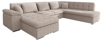 Produktbild von MIRJAN24 Ecksofa Niko Bis Cord, Polsterecke mit Bettkasten und Schlaffunktion, Sofa, Polstergarnitur (Farbe: Poso 03, Seite: Links)