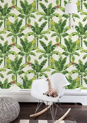 Produktbild von Coloray Fototapete 104x70 cm Vlies-Fototapete - Bananen-Palms Vektor-Dschungel Hawaiianer