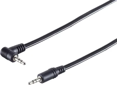 Image de S/CONN maximum connectivity Câble jack coudé prise jack 3,5mm stéréo sur prise jack 3,5mm stéréo, 1,5m (30817)