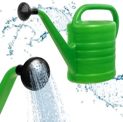 Image de KADAX Arrosoir "Osby", en plastique, arrosage, fleurs, jardin, outils de jardinage avec douchette, vert, 5L