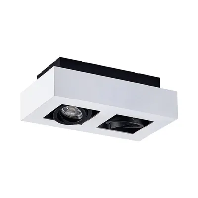 Produktbild von Arcchio Strahler Vince, 25 cm, 2-flammig, weiß/schwarz, GU10