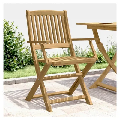 Produktbild von Klappbare Gartenstühle 4 Stück 57,5 x 54,5 x 90 cm aus massivem Akazienholz