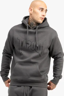 Produktbild von Herren Kapuzensweatshirt normale Passform LIFESTYLE BASIC HOODIE Anthracite/Black XL Tapout