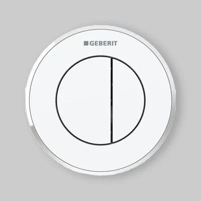 Obrázok produktu pre Splachovacie systémy Geberit - diaľkové ovládanie splachovania typ 10, dvojité splachovanie, pre skryté splachovacie nádržky 8 cm, biela/chróm lesklá 116.056.KJ.1