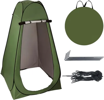 Produktbild von Campingzelt, Outdoor Pop-Up-Duschzelt, Sichtschutz-Duschzelt, Umkleidezelt, Wasserdicht & UV-Schutz, Grün