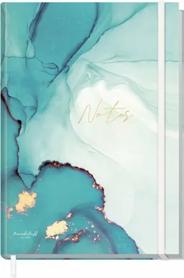 Produktbild von Häfft Trendstuff Notizbuch Classic blanko A5+ Smaragd Gold