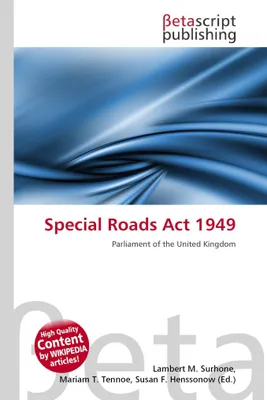 Produktbild von Special Roads Act 1949