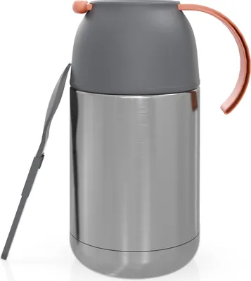 Immagine prodotto di Contenitore termico Intirilife con capacità di 650 ml - Per pranzi e zuppe caldi e freddi in viaggio - Contenitore isolato in acciaio inox a prova di perdite