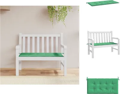 Immagine prodotto di vidaXL Cuscino per panca da giardino verde 100x50x3 cm in tessuto Oxford -  Cuscino per seduta