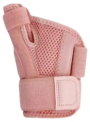 Image de Attelle de poignet, matériau respirant, ajustement réglable, rose, 1 pièce