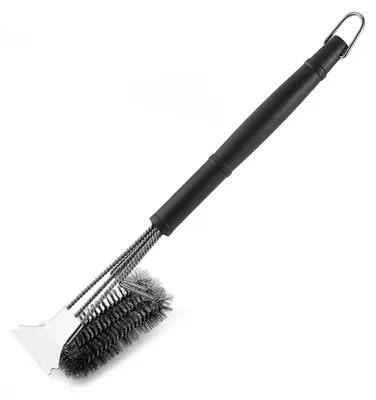 Image de Brosse de nettoyage pour grill avec grattoir et nettoyage à 360°
