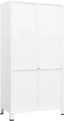 Obrázek produktu pro vidaXL Průmyslová šatní skříň bílá 90x50x180 cm kovová