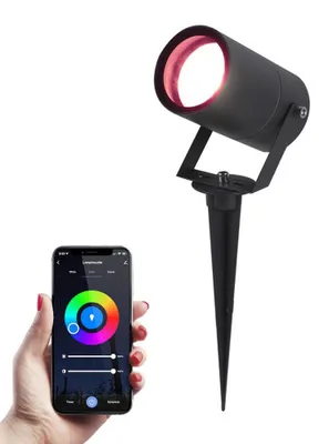 Produktbild von hoftronicsmart Smart Gartenstrahler 5,5W 345lm RGBWW IP65 Schwarz