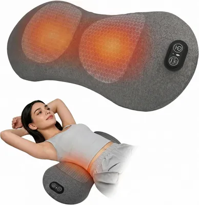 Produktbild von Rückenmassagegerät, Massagegerät mit Wärme, Vibration, Dehnung, Ergonomische Lendenwirbelkissen, Massagematte, Lendenwirbel Massagegerät