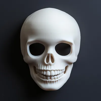 Schädel-Horrormaske – Decords 3D-Kostümartikel, Produktansicht 1